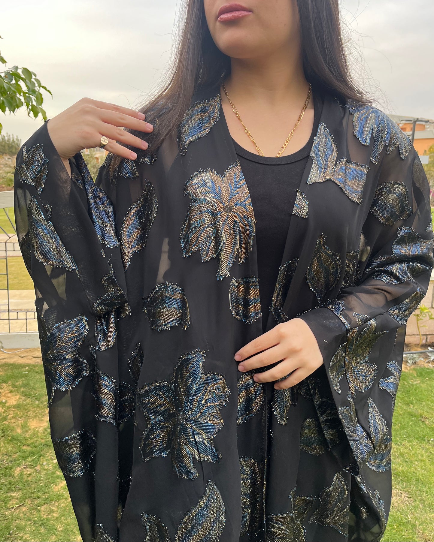 Black Sparkly Kaftan