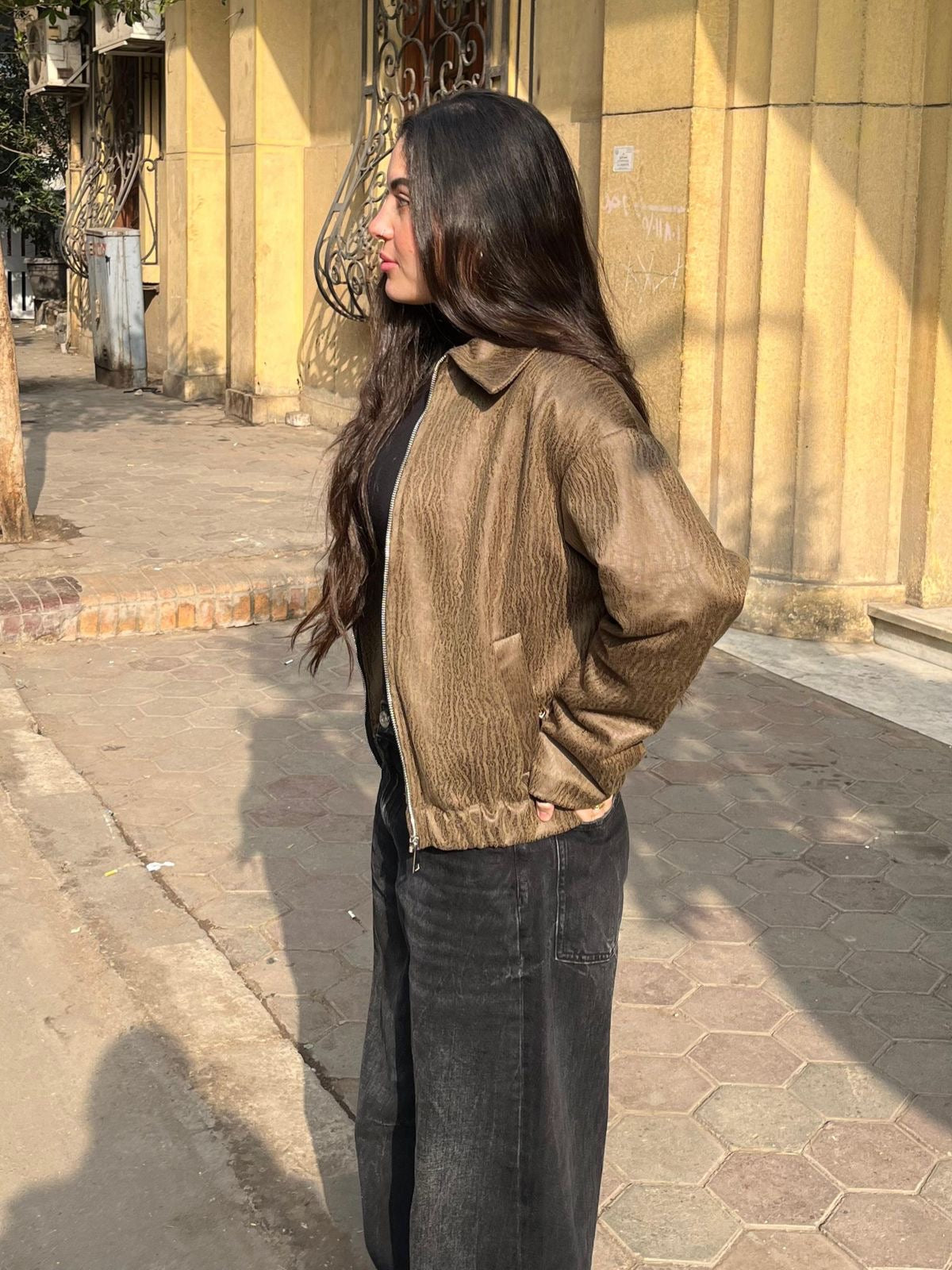 Vintage Snake Jacket in Olive